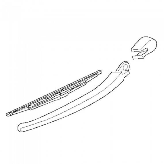 Brat stergator luneta BMW Seria 5 (E60/E61), 06.2003-06.2010 Combi cu lamela de 375mm - - Roveli