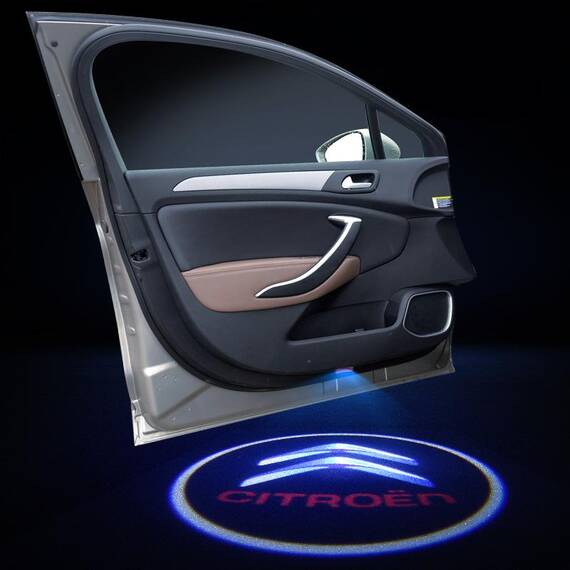 Proiectoare in portiera cu logo CITROEN - NOU! 5 Watt (set 2 buc) - - Roveli