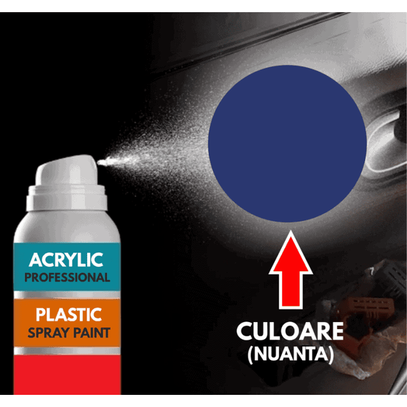 Spray Profesional RAL5022 pentru vopsire elemente din plastic sau metal - - Roveli