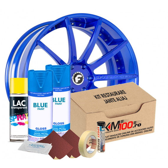 Kit reparatie jante, culoare SKY BLUE (V2) - Cod RAL: 5015 - - Roveli