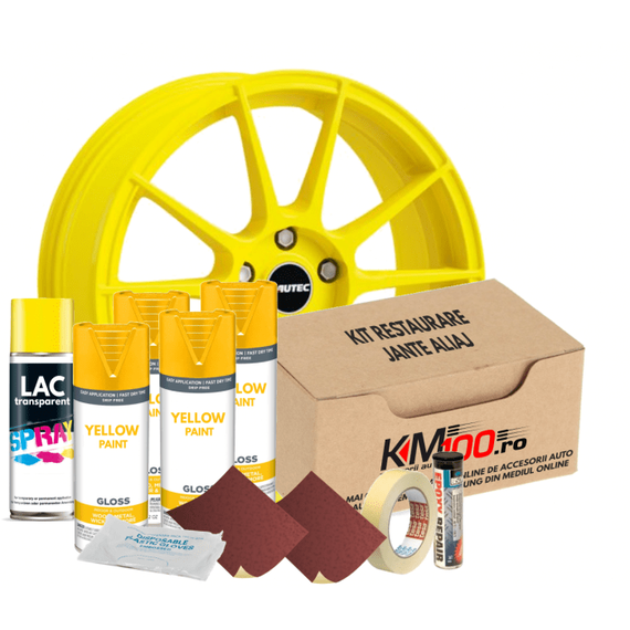Kit reparatie jante, culoare GALBEN (V4) - Cod RAL: 1003 - - Roveli