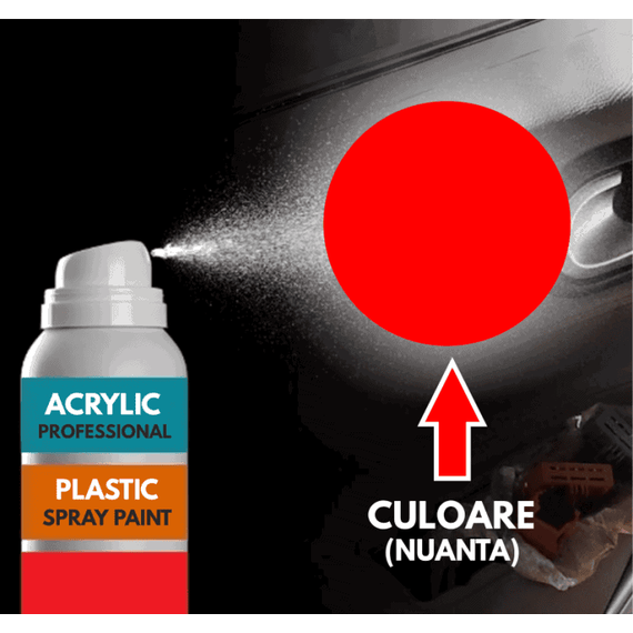 Spray Profesional RAL3020 pentru vopsire elemente din plastic sau metal - - Roveli