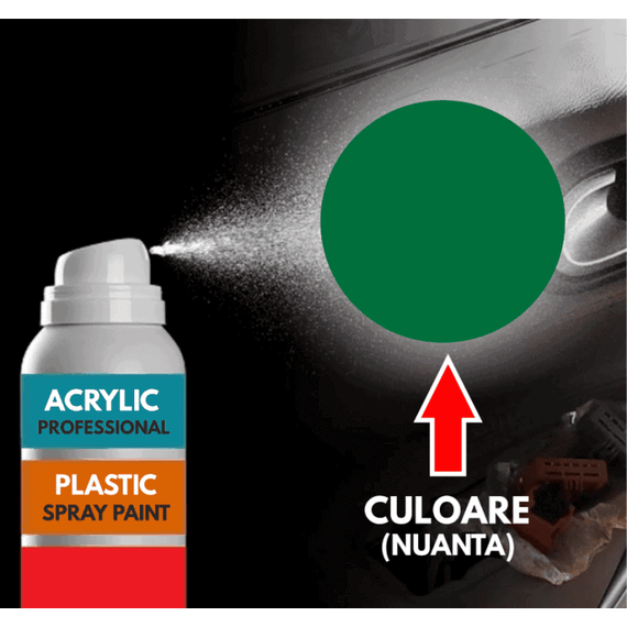 Spray Profesional RAL6029 pentru vopsire elemente din plastic sau metal - - Roveli