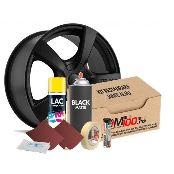 Kit reparatie jante, culoare NEGRU (V1) - - Roveli