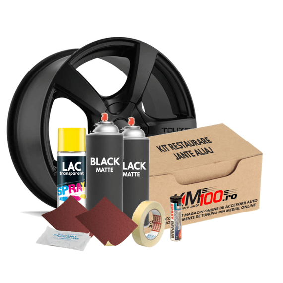Kit reparatie jante, culoare NEGRU (V2) - - Roveli