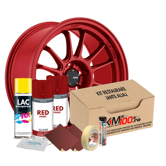 Kit reparatie jante, culoare VISINIU (V2) - Cod RAL: 3004 - - Roveli