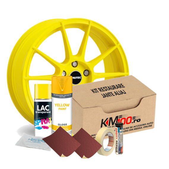 Kit reparatie jante, culoare GALBEN (V1) - Cod RAL: 1003 - - Roveli