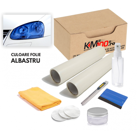KIT COMPLET de polisare si protectie faruri - ALBASTRU - - Roveli