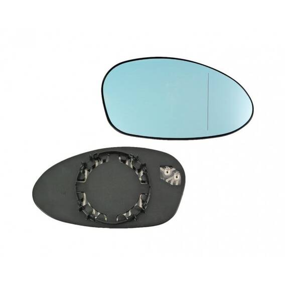 Geam oglinda Bmw Seria 1 (E81/E82/E87/E88) 09.2004-, Seria 3 E46 coupe M3 si E90/E91 2004-2008 Sedan /Touring  partea dreapta , sticla Albastra Asferica Cu incalzire - - Roveli