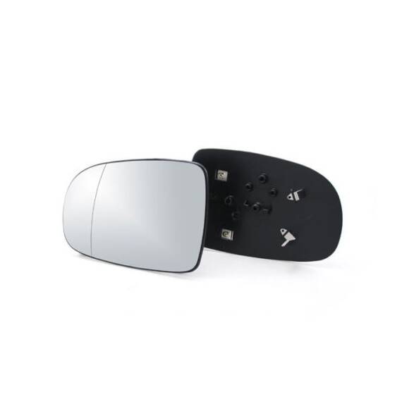 Geam oglinda exterioara Opel Corsa C   Combo C 2000-2010  Tigra 2004-2009 stanga  asferica  fara incalzire  sticla crom - BAV-5556545M - - Roveli