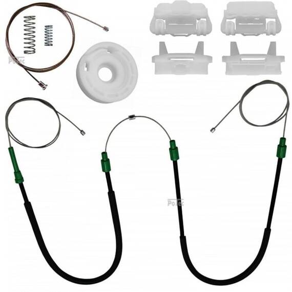 Kit reparatie macara geam fata Ford Focus 1 1998-2004 electrica fata dreapta (cablu role si suport geam) - BA2-ZNP32012 - - Roveli