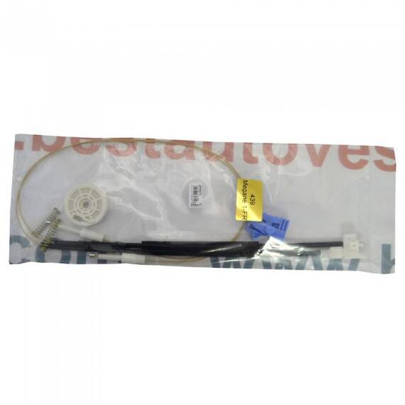 Kit reparatie macara geam fata Renault Megane 1 4/5 Usi 95-02  Megane Scenic JA0/1 electrica dreapta  (cablu   role si suport geam) - BA-ZNP60072 - - Roveli