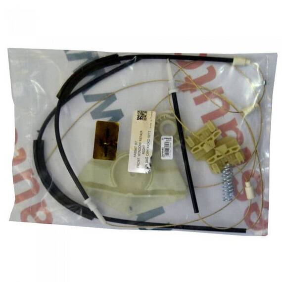 Kit reparatie macara geam Vw Passat B5/3B 1997-2005, electrica fata dreapta (cablu , role si suport geam) - - Roveli