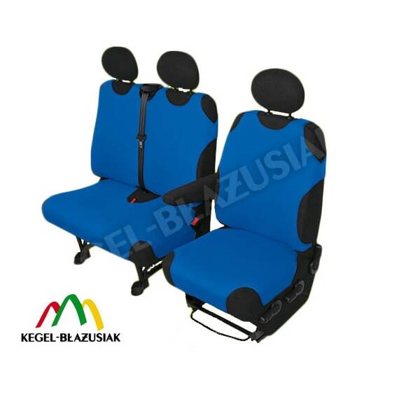 Huse scaun auto maieu VAN 2+1 locuri Albastru - BAV-1067-253-3040 - - Roveli