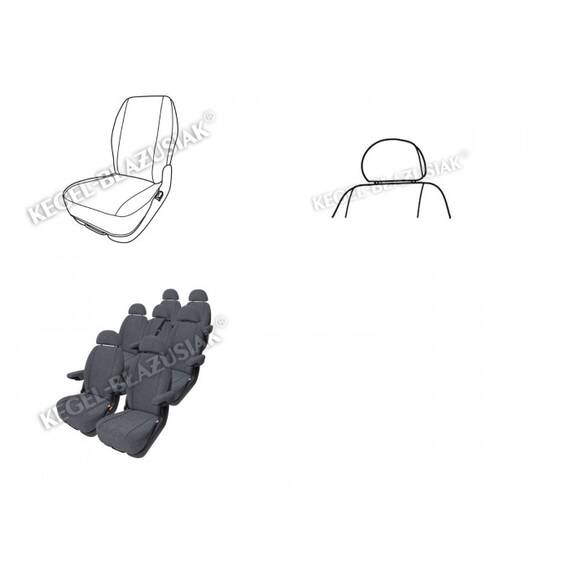 Huse scaune auto Renault Scenic pentru scaunele din fata (2buc - 1 husa scaun si 1 husa tetiera ) - BAV-1406-1414-258-3023-14 - - Roveli