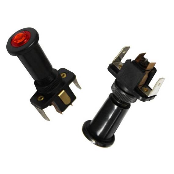 Intrerupator 8mm rosu - - Roveli
