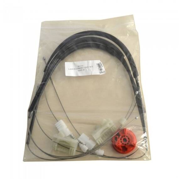 Kit reparatie macara geam fata Renault Laguna 2 2001-2007 fata stanga / dreapta (cablu role si suport geam) - - Roveli