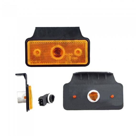 Lampa gabarit auto 12/24V dreptunghiulara Portocaliu, cu suport bec, 110x45mm, cu suport fixare, 1 buc. - - Roveli