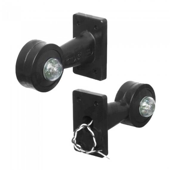 Lampa gabarit auto 12V/ 24V cu LED, cu brat de 100mm, Stanga, Rosu- Alb - - Roveli
