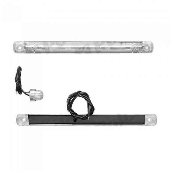 Lampa gabarit auto 12V/ 24V cu LED dreptunghiulara Portocaliu 237x20x22mm , cu cablu, 1 buc. - - Roveli