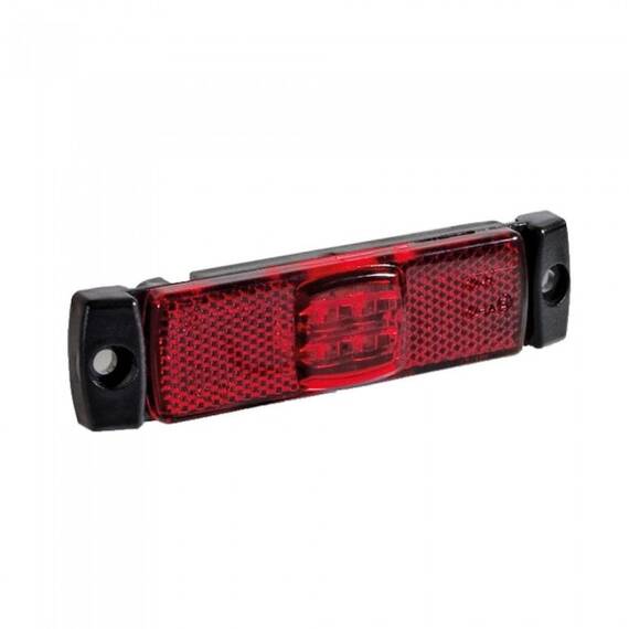 Lampa gabarit auto 12V/ 24V cu LED, dreptunghiulara Rosie , 97x30x12mm, cu cablu, 1 buc. - - Roveli