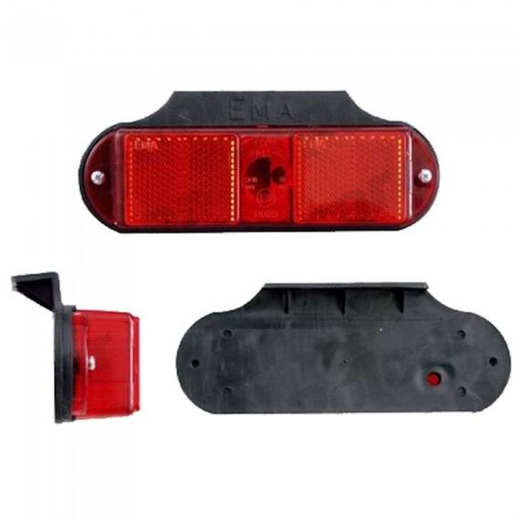 Lampa gabarit auto 12V/ 24V dreptunghiulara Rosie, 125x55x45mm , cu suport fixare, 1 buc. - - Roveli