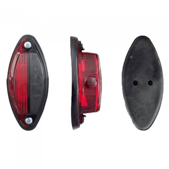 Lampa gabarit auto 12V/ 24V, Rosu- Negru, 45x100x40mm, Stanga/ Dreapta, 1buc - - Roveli