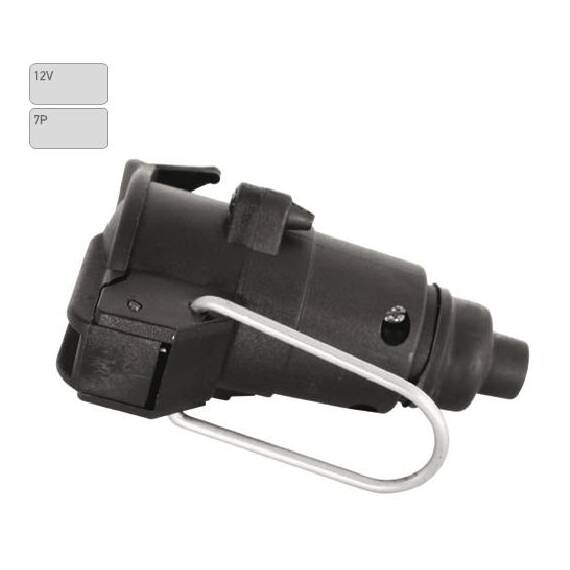 Priza remorca 12V 7 pini plastic cu suport metalic de fixare - - Roveli