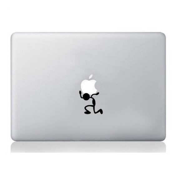 Apple on shoulder stickers macbook laptop - - Roveli