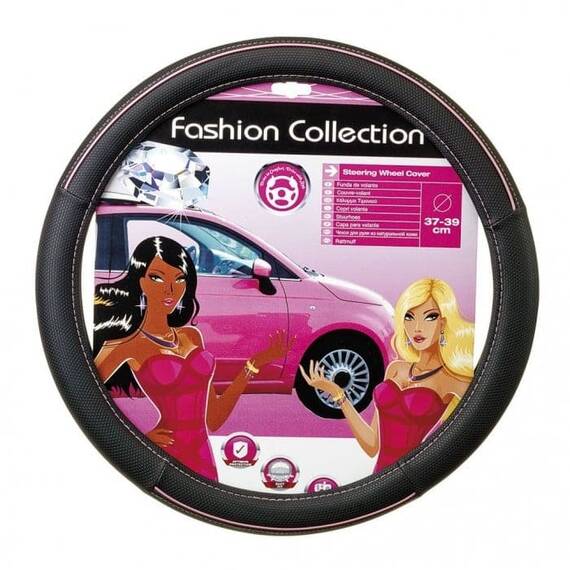 Husa volan Pink Line II din piele sintetica  37-39cm - BA-FVP1220 - - Roveli