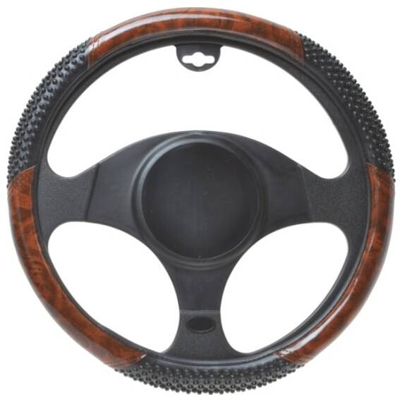Husa volan Wood XL   material cauciucat  diametru 39-41cm - BA-5448 - - Roveli