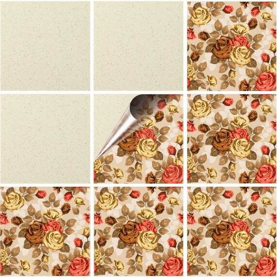 Set 100 buc. x Sticker Autocolant Faianta Decorativa "Kitchen Design" model K-FAI-38  - - Roveli