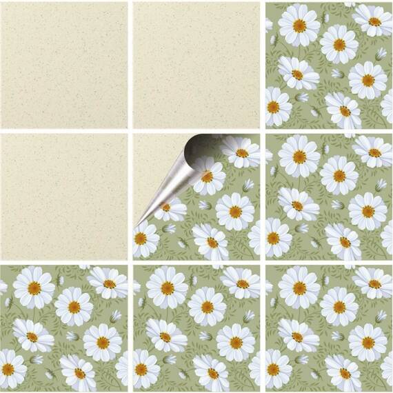 Set 100 buc. x Sticker Autocolant Faianta Decorativa "Kitchen Design" model K-FAI-40  - - Roveli
