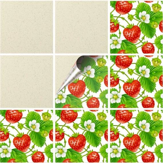 Set 100 buc. x Sticker Autocolant Faianta Decorativa "Kitchen Design" model K-FAI-41  - - Roveli
