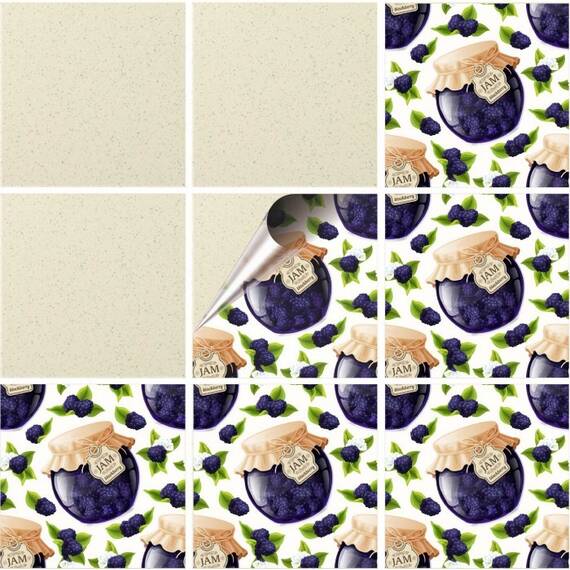 Set 100 buc. x Sticker Autocolant Faianta Decorativa "Kitchen Design" model K-FAI-45  - - Roveli
