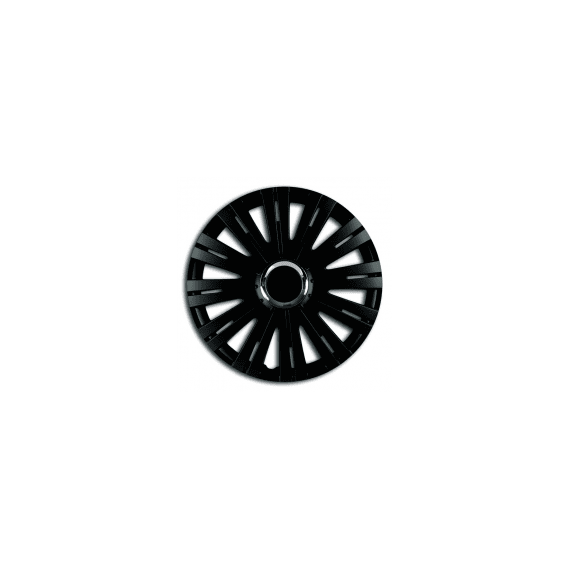 Set Capace Roti 14` Negre Cu Inel Cromat Active - - Roveli