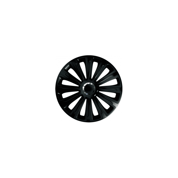 Set Capace Roti 14` Negre Cu Inel Cromat Trend - - Roveli