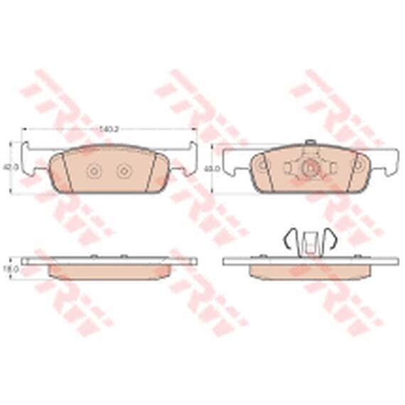 Set Placute Frana Fata Log. Ii/Sand. Ii/Mcv Ii - - Roveli