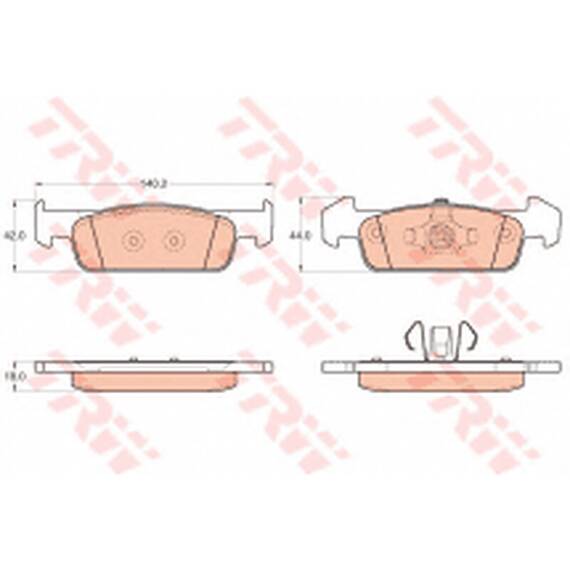 Set Placute Frana Fata Logan Ii 1.2 16V - - Roveli