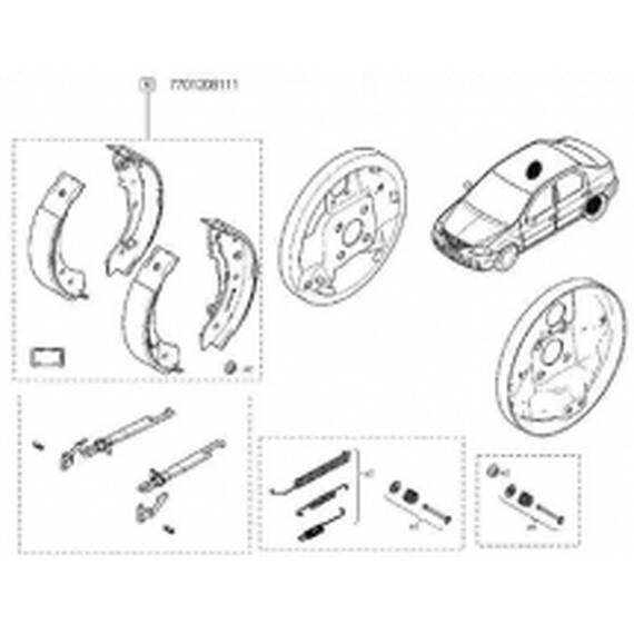 Set Saboti Frana Log. Sistem Franare Trw D: 203Mm - - Roveli