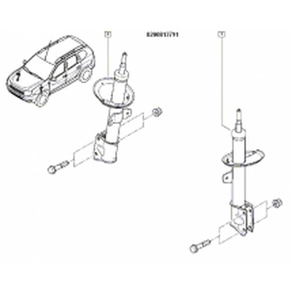 Amortizor Fata Duster - - Roveli