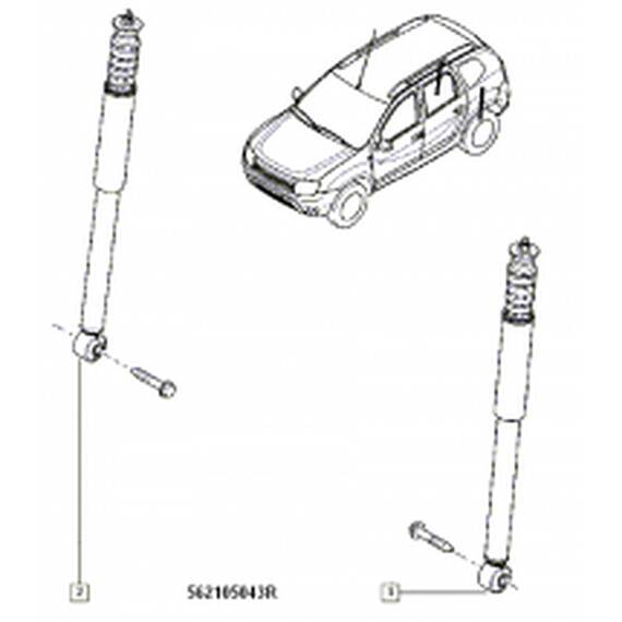 Amortizor Spate Duster 4X2 - - Roveli