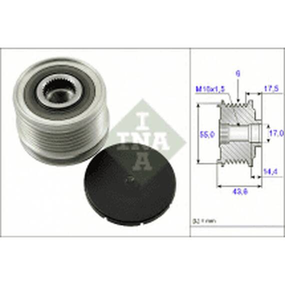 Fulie Alternator 6Pk (Cu Ambreiaj) Log./Sand. - - Roveli