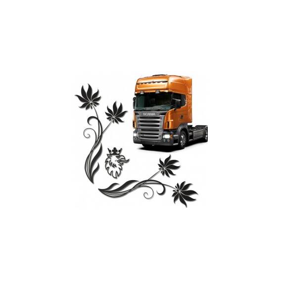 Set 2 x Sticker geamuri laterale Scania, TIR024 - - Roveli