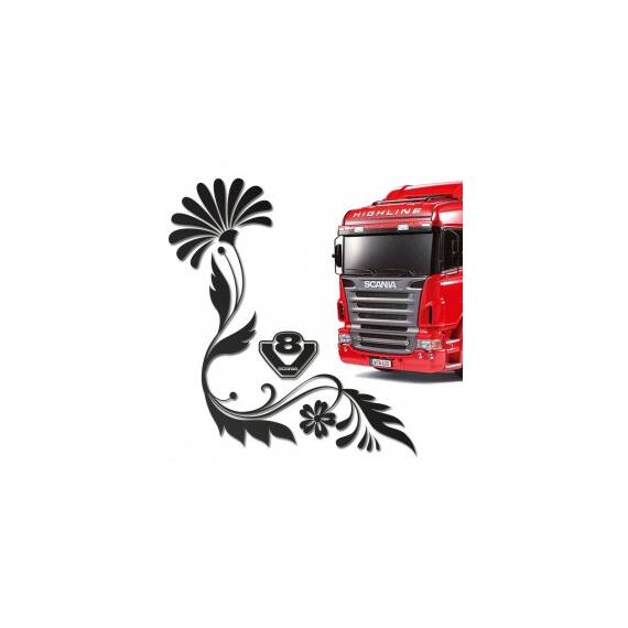 Set 2 x Sticker geamuri laterale Scania, TIR029 - - Roveli