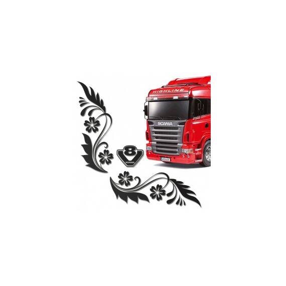 Set 2 x Sticker geamuri laterale Scania, TIR031 - - Roveli