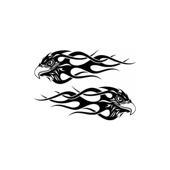 Set Stickere Autocolante Vulturi Tribal 100 cm - - Roveli