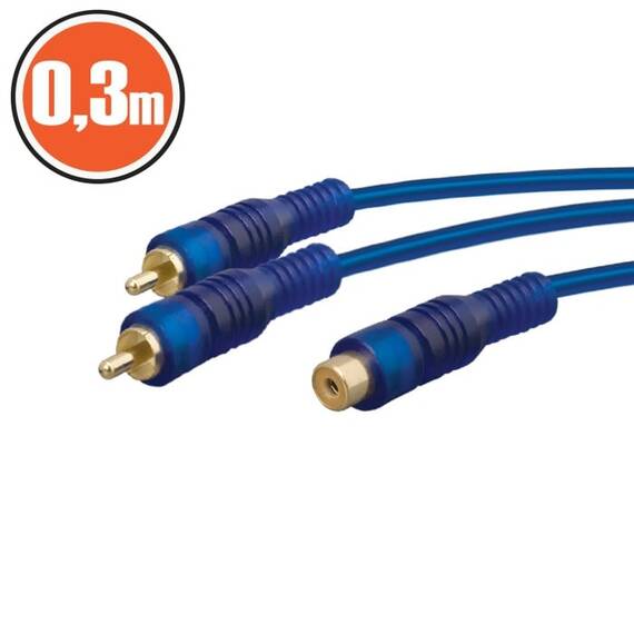 Cablu RCAfisa 2 x RCA-soclu  1 x RCA0,3 m - - Roveli