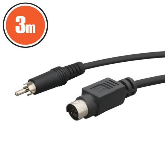 Cablu RCA / S-VIDEO fisa RCA-fisa S-VIDEO3,0 m - - Roveli