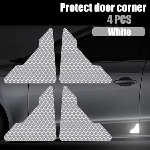 Sticker reflectorizant TRIANGLE - ALB (set 4 buc) - - Roveli
